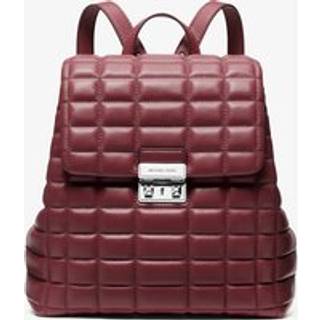MK Tribeca Small Quilted Leather Backpack - Red - Michael Kors - ONE SIZE
