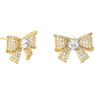 Jon Richard Jon Richard Gold Plated and Pave Bow Studs