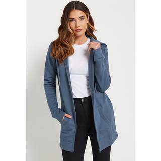 Lts Tall Denim Blue Cotton Longline Hoodie 10 Lts | Tall Women's Hoodies & Sweatshirts