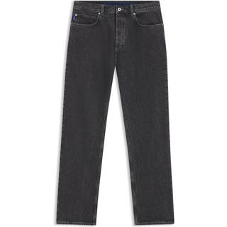 Baggy fit jeans i sort denim med falmet logo
