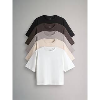 The Set The Set 5 Pack Kraftig Afslappet T-shirt