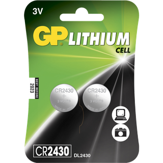 GP Knapcelle batteri CR2430 3V - 2-pak