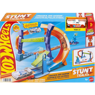 Hot Wheels Stunt Tracks Corkscrew Jump Champion bilbane med bil