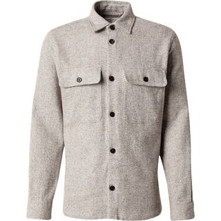 Rayle Melange Solid Overshirt, Ermine, L