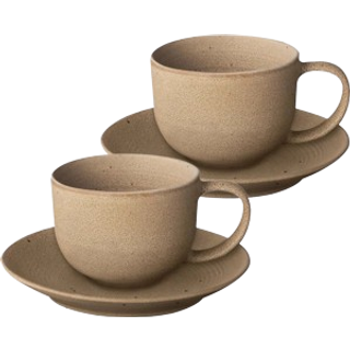 Blomus Kumi Kaffekop Med Underkop 2-pak - Kaffekopper Keramik Fungi - 64469