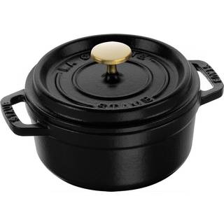 STAUB Staub La Cocotte rund gryde støbejern 0,4 L Sort