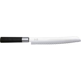 KAI Wasabi black Brotmesser 23 cm - Edelstahlklinge - Griff Kunststoff - Schwarz,Silber