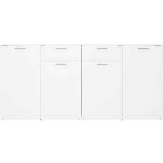 skænk 160x36x75 cm konstrueret træ hvid