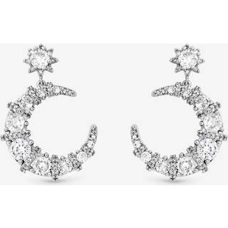 Jon Richard Jon Richard Silver Rhodium Plated and Cubic Zirconia Celestial Drop Earrings