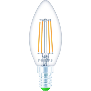 E14 - Philips LED Kertepære - 2.3W - 485lm - 2700K - Klar - A-lyskilde