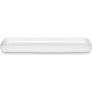 Pillivuyt Plissé Tallerken 36 x 12 Cm - Serveringsfad Porcelæn Hvid - 18547