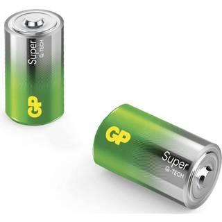 GP Super Alkaline D batteri, 13A/LR20, 2-pak