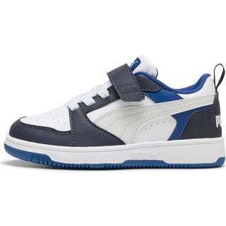 PUMA Rebound v6 Lo Toddlers&#39; Sneakers, Shoes, White/Feather Gray/Black, 21