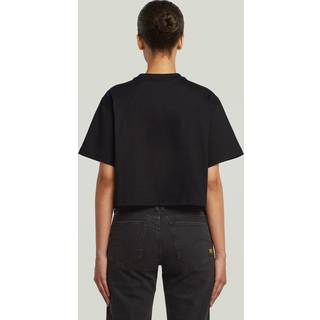 Felt Logo Boxy T-Shirt - Black - Women