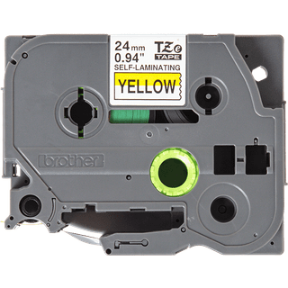 Brother Tape 24mm Tze-sl651 Selvlamineret Sort/gul