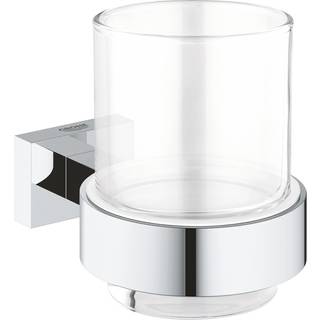 Grohe 40755001 Essentials Cube Glass Cup med indehaver