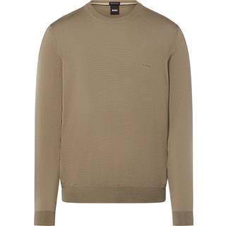 BOSS Black Herren Pullover grün unifarben