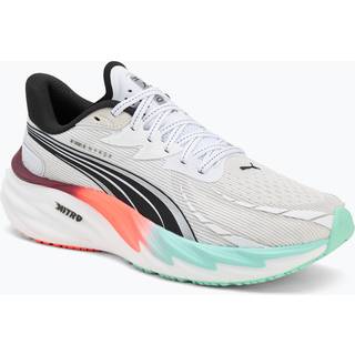 PUMA x HYROX Velocity NITROâ¢ 4 Running Shoes Men, Sport, White/Mint Melt/Glowing Red, 40