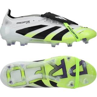 Predator Elite Fold-Over Tongue Firm Ground støvler - Cloud White / Core Black / Lucid Lemon - 48