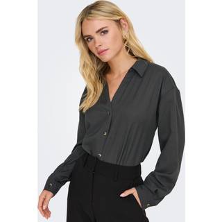 JDY - Jdynina L/S Shirt - 4772636 Dark Grey Melange