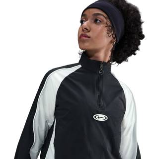 Nike Sportswear-løbejakke med 1/4 lynlås til piger - sort - L