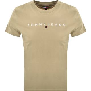 Tommy Jeans Linear Logo T Shirt Beige