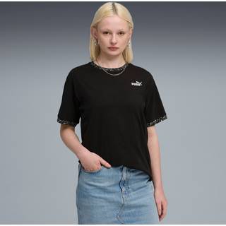 PUMA Essentials Animal Print Relaxed Tee Women, Clothing, Black, S