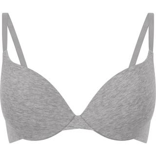 Hunkemöller Formstøbt pushup-bøjle-bh i bomuld Grå - 80C