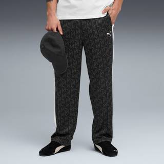 PUMA T7 All-Over Print Relaxed Track Pants Men, Men, Black, M