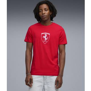 PUMA Scuderia Ferrari Sportswear Tonal Shield Tee Men, Motorsport, Rosso Corsa, M