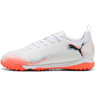 PUMA FUTURE 8 PLAY TT Mid Football Boots Youth, Shoes, White/Black/Glowing Red, 38.5