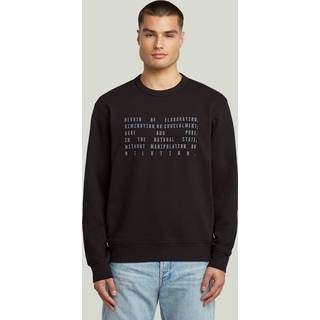 Text Graphic Sweater - Black - Men