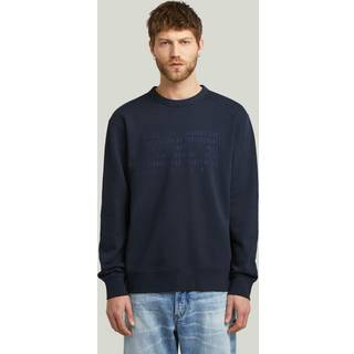 Text Graphic Sweater - Dark blue - Men