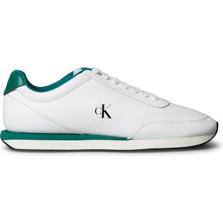Leather Signature Logo Runner Trainers - White - EU 40