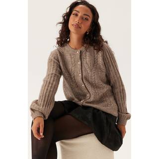 Objflora Re Ls Knit Button Car