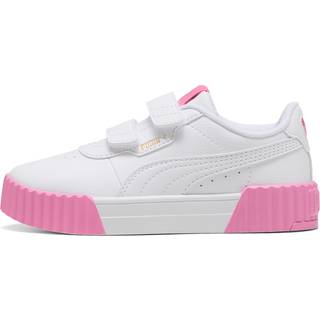 PUMA Carina 3.0 Sneakers Kids, Shoes, White/Gold/Posie Pink, 32
