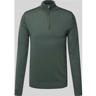 Selected Tray LS Merino Knit Half Zip Deep Forest