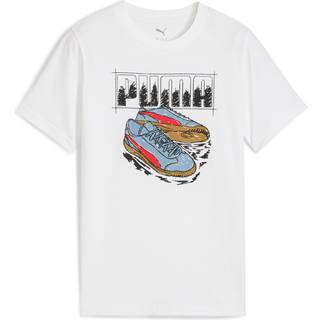 PUMA Graphic Sneaker Tee Youth, Clothing, White, 140