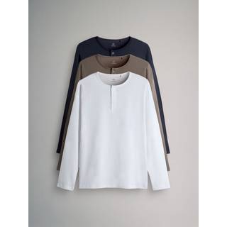 The Set The Set Multi Henley Long Sleeve T-Shirts 3 Pack