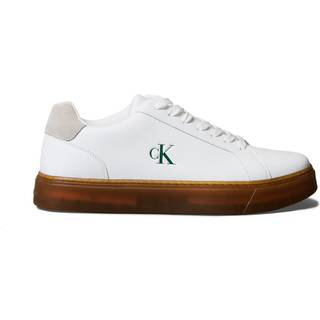 Smooth Leather Flexible Sole Trainers - White - EU 40