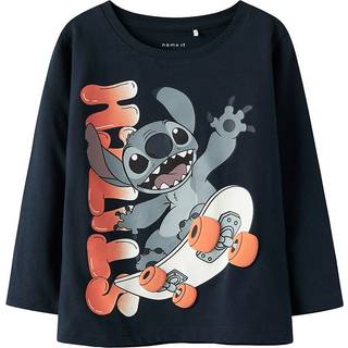 Name It Mini Bluse Navy Blazer Med Stitch Print - Str. 2y 92cm