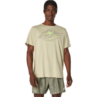Asics Men's Fujitrail Logo Short Sleeve Top Khaki, S