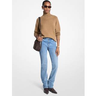 MK Wool Polo neck Jumper - Brown - Michael Kors - S