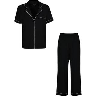 Loungeable Loungeable blød rib-pyjamas med Langærmet og Knapper