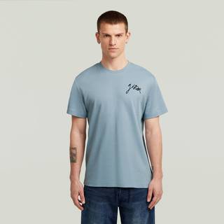 Script T-Shirt - Light blue - Men