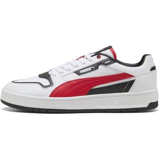 PUMA Court Classic Street Sneakers Unisex, Shoes, White/Red/Black, 39