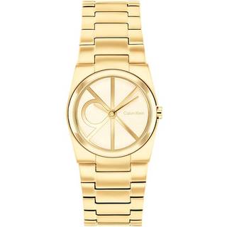 Gold Plated Steel Monogram Watch - Gold - One Size