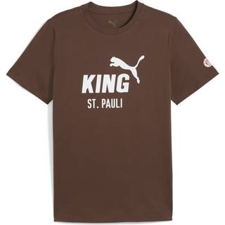 PUMA FC St. Pauli KING Logo Tee Men, Sport, Espresso Brown/White, L