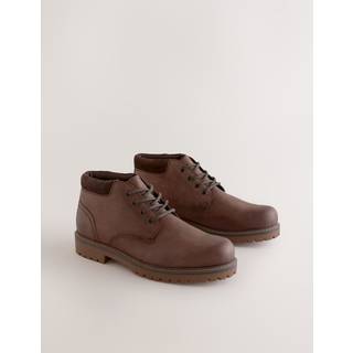 Next Brown Rugged Leather Ankle Boots