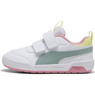 PUMA Multiflex 2 Colour Sneakers Kids, Shoes, White/Light Moss, 35